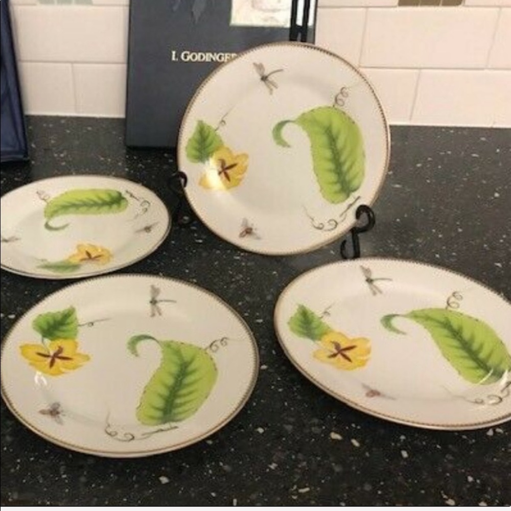 i.godinger & co Tivoli s/4 dessert plates NWT - Picture 8 of 8